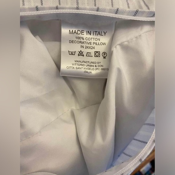 Givi Lulu Decorative Striped Pillow case only*** 24x24 New - Picture 5 of 5